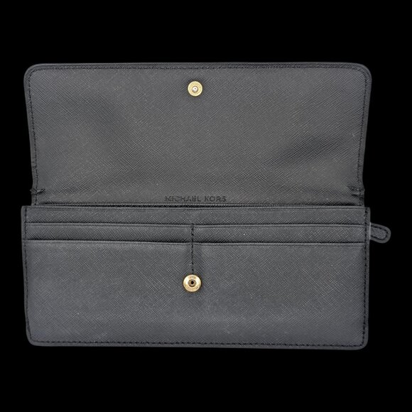 Michael Kors Jet Set Travel Flat Leather Wallet - Picture 3 of 4